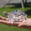 1pc Crystal Turtle Figurine, Miniature Tortoise Statue, Chinese Lucky Feng Shui Ornament For Home Office Desk Decoration Accessories Wedding, Home De