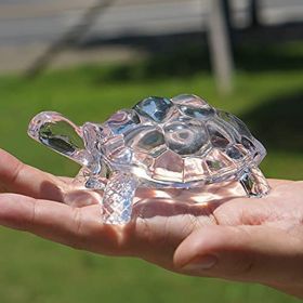 1pc Crystal Turtle Figurine, Miniature Tortoise Statue, Chinese Lucky Feng Shui Ornament For Home Office Desk Decoration Accessories Wedding, Home De