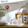 Glass Bud Vases Set of 12, Small Vases for Centerpieces, Vintage Mini Vases for Wedding Decor, Clear Glass Bud Vase in Bulk, Office and Home Table Fl