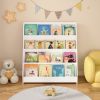4-Tier Kids Bookshelf,Book Display Shelve Bookcase for Bedroom,Playroom,White02