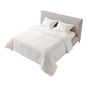 VEVOR Queen Duvet Cover Set, 100% Cotton, 3 Pieces Bedding Set Queen Size with 1 Duvet Cover 90 x 90 in and 2 Pillow Shams 20 x 26 in, Soft Breat