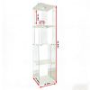 Rotatable four-layer tempered glass display cabinet,liquor cabinet,file cabinet,storage cabinet,with remote control paipai lamp,adjustable feet,be pl