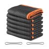 Moving Blankets 6 Pcs, 80 x 72 in (35 lbs/dz) Large Packing Blankets with Cotton Filling, Heavy Duty Nonwoven Fabric Padded Moving Blanket for Shippi