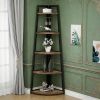 5-Tier Corner Shelf,Tall Corner Ladder Shelf Small Bookshelf