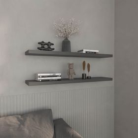 Floating Shelves 1.50" H, with 2 Shelf, Matt Gray