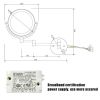 8 Inch LED Wall Mount Two-Sided Magnifying Makeup Vanity Mirror 12 Inch Extension Chrome Finish 1X/3X Magnification Plug 360 Degree Rotation Waterpro
