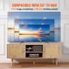 Rattan TV Stand, Boho TV Cabinet for 55 inch TV, Mid Century Modern TV Stand, Rattan TV Console with Adjustable Shelfs for Living Room, Media Room, O