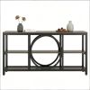 Console Table 70.9 Inch Sofa Table with 3 Tier Storage Shelves Narrow Design for Living Room Bedroom