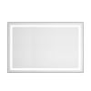 48 x 32 Inch LED Bathroom Mirror with Front and Backlight, Wall Mounted Vanity Mirror with Aluminum Frame, Anti-Fog, Memory, 3 Colors, Stepless Dimma
