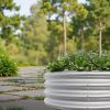 2PCS Round Raised Garedn Bed,11.4' Tall Metal Raised Beds,Outdoor Garden Raised Planter Box Vegetables and Flowers,Silver