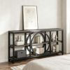 Console Table 70.9 Inch Sofa Table with 3 Tier Storage Shelves Narrow Design for Living Room Bedroom