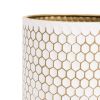 Mid-Century Modern Indoor Metal Pot Planter with 4-Leg Gold Metal Base - 18" H x 13.75" W