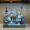LED Lighted Liquor Bottle Display Shelf, 24 Inch Bar Display Shelf, DIY Illuminated Bottle Shelf with App & Remote Control, 3 Step Freestanding Holdi