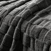 Fleece Throw Blanket for Couch,Super Soft and Warm Lightweight Checkered Pattern Blankets for All Seasons, 50x60 Inches, Dark Grey