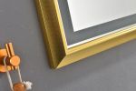72 x 48 Inch LED Bathroom Mirror with Aluminum Frame, Wall Mounted Vanity Mirror, Anti-Fog, Memory, 3 Colors, Stepless Dimmable