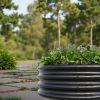 2PCS Round Raised Garedn Bed,11.4' Tall Metal Raised Beds,Outdoor Garden Raised Planter Box Vegetables and Flowers,Black