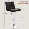 Bar Stools Set of 2, Adjustable PU Leather Swivel Barstools Back