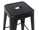 24 Inch Counter Height Stool, Backless Metal Bar Stools Set of 2, Non-Stackable, Detachable & Easy Assembly, Space-Saving Design for Kitchen Island/B