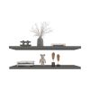 Floating Shelves 1.50" H, with 2 Shelf, Matt Gray