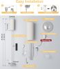 LED Floor Lamp for Living Room, Dimmable Standing Lamps with Foot Switch,Remote Custom Color Temperature Silver Pole Lamp with Lampshade,12W Led Bulb