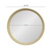 D20x1.5"Transitional Decor Style Mango Wood Wall Mirror Wall Decor with Frame of Solid Mango Wood for Bathroom,Entryway Console Lean Against Wall