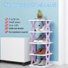 6 Tier Kids Shoe Rack, Collapsible Shoe Rack for Kids' Rooms, Foldable Vertical Shoe Organizer for Front Door Entrance, Compact Shoe Storage Shelf fo