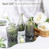 12pcs Green Glass Bud Vases Set, Small Vases for Flowers, Bud Vase for Centerpieces in Bulk, Mini Vintage Vase for Wedding Decorations, Office and Ho