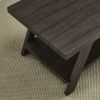Athens Contemporary Wood Shelf End Table in Weathered Espresso