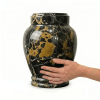 Lux - black & gold marble urn