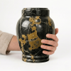 Lux - black & gold marble urn