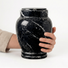 Zuri - black zebra marble urn