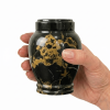 Lux - black & gold marble urn