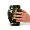 Lux - black & gold marble urn