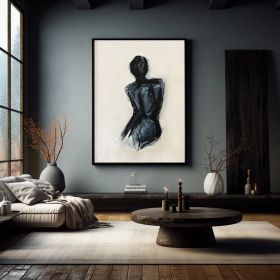 Vintage Female Figure Oil Painting Downloadable Hand Painted Oil Painting  Minimalist Wall Art Bathroom Decor Modern Wall Art Figure Art (Style: 01, size: 140x210cm)