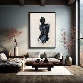 Vintage Female Figure Oil Painting Downloadable Hand Painted Oil Painting  Minimalist Wall Art Bathroom Decor Modern Wall Art Figure Art (Style: 01, size: 60x90cm)