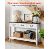 VEVOR 47 in Console Table, Farmhouse Desk Behind the Couch with Drawers and Bottom Storage Shelf