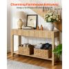 VEVOR 47 in Console Table, Farmhouse Desk Behind the Couch with Drawers and Bottom Storage Shelf