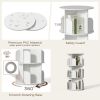 3/4/5 Tier Rotating Bookshelf, 360° Spinning Bookcase for Small Spaces, Vertical Corner Storage Organizer Display Rack for Bedroom Living Room, White