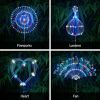 Outdoor Solar Garden Lights;  4 Pack 120 LED Copper Wire Waterproof Solar Garden Fireworks Lamp with Remote;  8 Modes Decorative Sparkles Stake Lands