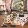 3 Pcs Thinker Statue, Silence is Gold Abstract Art Figurine, No Hear No See No Speak Modern Home Resin Sculptures Decorative Objects Decor for Home O
