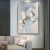 Handmade Oil Painting Fancy Wall Art Personalized Gifts Abstract White Floral Painting On canvas Large Flower Oil Painting Minimalist Modern Livi