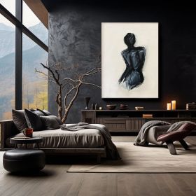Vintage Female Figure Oil Painting Downloadable Hand Painted Oil Painting  Minimalist Wall Art Bathroom Decor Modern Wall Art Figure Art (Style: 01, size: 70x100cm)