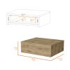 Vienna Floating Nightstand, Sleek Wall-Mounted Design with Spacious Drawer Storage, Dark Brown