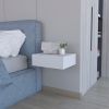 Vienna Floating Nightstand, Sleek Wall-Mounted Design with Spacious Drawer Storage, Dark Brown