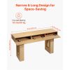 VEVOR 63 in Console Table, Farmhouse Desk Behind the Couch, Wooden Rectangle Entrance Desk, Narrow Long Sofa Table Accent Stand for Hallway, Bedr