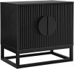 conifferism Modern Natural Night Stand 24" Wide with Solid Wood Doors, Bedroom Nightstand 24" Tall Bedside Tables