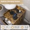 Nightstand Side Tables with 2 Drawers for Living Room Bedroom
