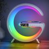 RGB Light Bar Smart Light Sunrise Alarm Clock; Dimmable Table Lamp With Fast Wireless Charger Alarm Clock For Heavy Sleepers Adults For Bedroom; Dorm